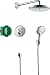 Produktbild hansgrohe Duschset Raindance Select S Unterputz (7 in 1), Duschsystem mit Kopfbrause, Duschkopf, Duschthermostat, Duschschlauch inkl. Grundkörper und Halterungen, Chrom