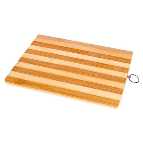 Large Bamboo Chopping Board - 24cm x 34cm, Made from Strong and Durable Bamboo, Wooden Cutting Board for Kitchens, Meat, Vegetables and Bread, Serving Tray, Kitchen Utensil Accessory