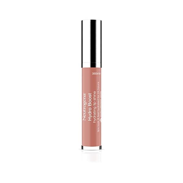 Neutrogena Hydro Boost Moisturizing Lip Gloss, Hydrating Non-Stick and Non-Drying Luminous Tinted Lip Shine with Hyaluronic Acid to Soften and Condition Lips, 20 Berry Brown, 0.10 oz