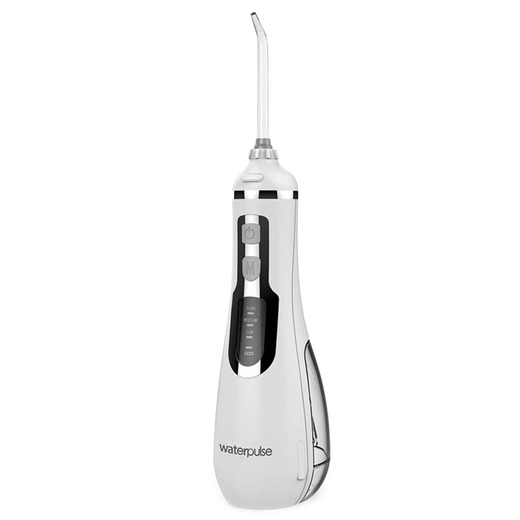 TJH Dispositivo Filo interdentale con 4 ugelli, Filo interdentale Portatile 5 modalità Acqua | Elettrodomestici Pulizia Dentale Dispositivo | 200ML Serbatoio Dentale Lavatrice Massaggio Gengive