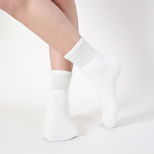 Image of WANDER Womens Ankle Socks Full Cushioned Cotton Socks 6 Pairs Anti-blister Quarter Athletic Socks 7-10 /10-13