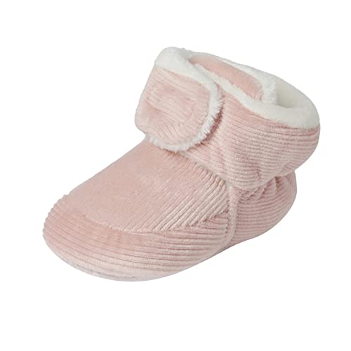 Patucos Bebe Invierno Botas Recien Nacido Cálidos Zapatillas Niña Niño con Forro Polar Gruesa Zapatos Primeros Pasos Suave de Suela Antideslizante Botines de Nieve Casa Terciopelo Bebé