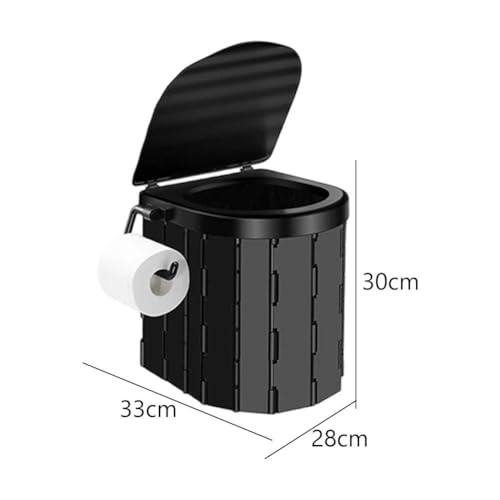 Portable Foldable Toilet with 12 Waste Bags & Solidifier Packs, Emergency Sanitation Toilet for Outdoor Camping Hiking Disaster Preparedness Construction Home Healthcare (Gray) - Image 7