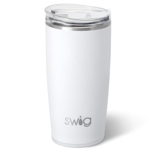 Swig Life 22oz Insulated Tumbler with Lid, White