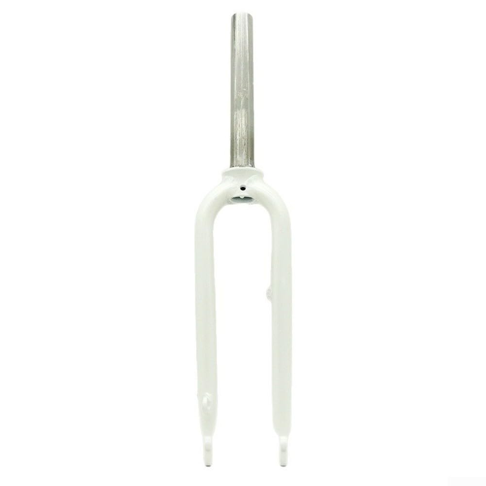 Fourche de vélo pliable 20 pouces en aluminium blanc pivot droit 28.6mm