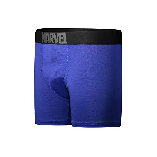 Captain America Performance Mesh Underwear Boxer Briefs 3-Pair Pack Large (36-38) Black3
