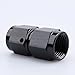 6AN Female to 6 AN Female Flare Coupler Hose Union Swivel Aluminum Coupling Fuel Fittings Adapter Straight Black 9/16-18 AN6 Thread Pipe Connector