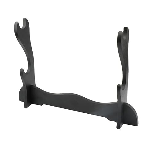 Kisangel Flute Stand Display Rack Easel Stand Swords Organizer Flute Holder Household Swords Holder Swords Stand Storage Holder Desktop Flute Swords Holder Wood Black
