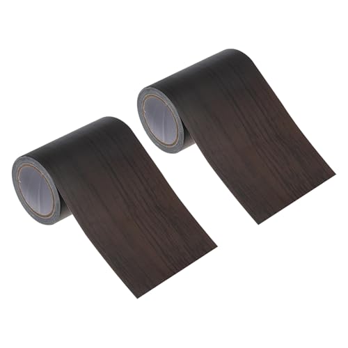 Image of PATIKIL Wood Grain Repair Tape 3 inch x15ft,2 Pcs Self Adhesive Realistic Textured Repair Tape Patch for Floor Door Table Cabinets Desk,Black Wood Grain