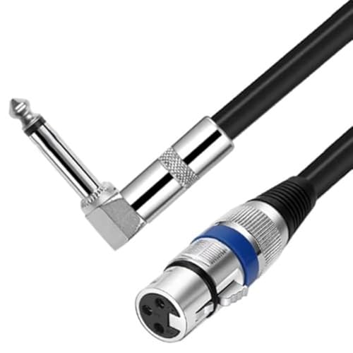 Right Angle XLR to 1/4 inch Mono Microphone Cable, PVC Shelled 6....