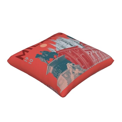 Housses de coussin canapé salon paysage urbain d'automne lot de 2 Milano