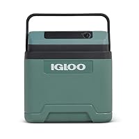 Igloo IE24 elektrische Kühlbox, 12V und 230V, 24L - kompakter Mini-Kühlschrank, grün, für Auto, Camping, Urlaub, Boot, Festivals - leicht, tragbar, mit praktischem Kabelfach und Eco/Max Modus – Ansicht 2