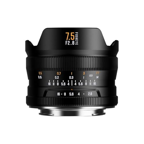 Image of Brightin Star 7.5mm F2.8 IV Fisheye Lens for Micro 4 /3 Mount Mirrorless Cameras, Manual Focus Prime APS-C Lens Fit for G7, GX85, GX9, G95, GH5, GH6, G100, G9
