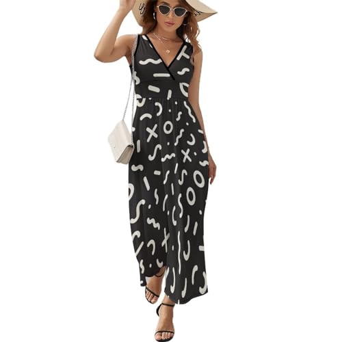 Robe décontracté de plage imprimée géométrique style bohème
