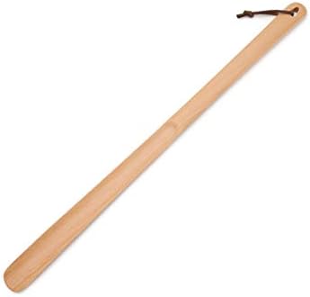 Portable Wooden Leather Shoe Horn - Short Handle with Hanging Hole - Easy to Use Footwear Aid for Men & Women - Daily Comfort Shoe Lifter & Accessory