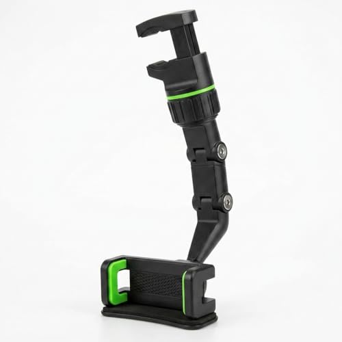 Image of Xtore Car Rearview Mirror Phone Holder (Pack of 1, Black)