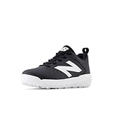 New Balance Kid's 4040 V8 Turf-Trainer Baseball Shoe, Black/White, 7 W Big Kid