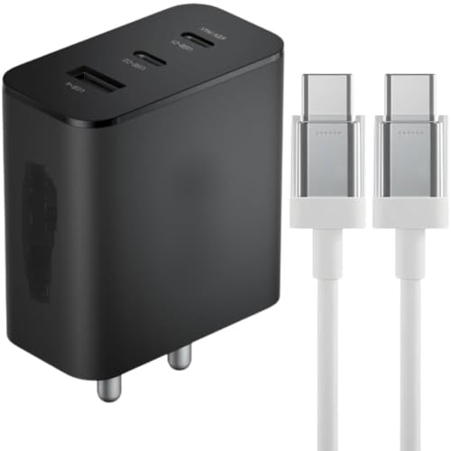 Image of Original 65W USB-C Trio Port Adapter with Cable Compatible All Smart Phones (65w Combo)