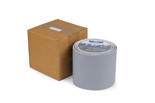 Image of PVC Tarpaulin Repair Tape for Quick Fixes | Self-adhesive and Waterproof | Best for Tarpaulin Repair, Pond lining, Fish tank, and Truck cover (9.5cm x 5m, length, Grey)