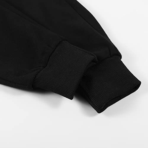 DILBYKE Meninos Calças De Moletom Active Pants Fleece Jogger Com Bolsos, Calças Grossas Infantis, Pr