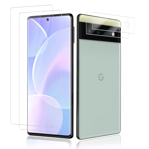 2+2 Stück für Panzerglas für Google Pixel 6 Schutzfolie, Blasenfreie, Selbstheilende Schutzglas Folie, Sensitive Touch, ...