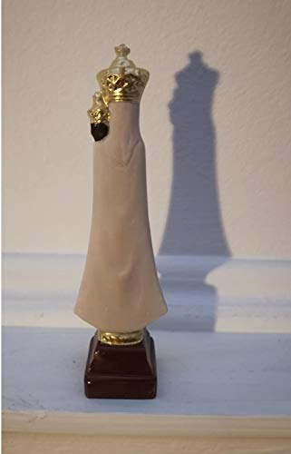 Estatua blanca de Nuestra Señora de Loreto pintada a mano miniatura 5