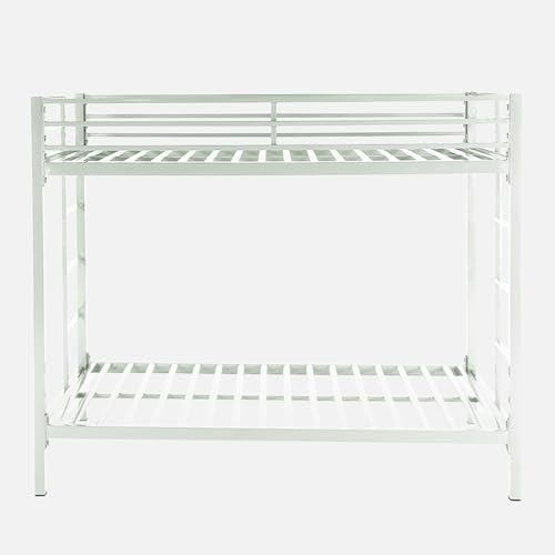 Image of Pilio Twin Over Twin Metal Bunk Bed | Bunk Bed Without Storage for Kids & Adult | Double Decker Bed for Kids Room | Space-Saving Twin Bunk Room| Bunker Bed Frame (Mattress Included)