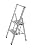 WENKO Ladder I Aluminium Step I Anti Slip I Portable Folding Ladders Lightweight I Stepladder I Silver I 2 Step Folding I Caps Black I Dimensions L/H/W: 17.3 x 39,8 x 2.2 inches