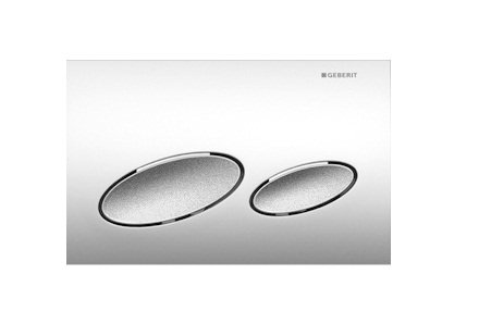 Geberit Kappa20 115228KB1 Actuation Plate High-Gloss/Textured for 2 Flushing