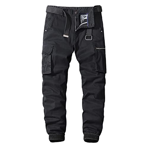 JEShifangjiusu Men's Casual Military Cargo Pants Baggy Camo Trousers with Pockets Relaxed Lightweight Straight Outdoor Pants