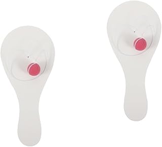 COHEALI 2 Sets racket wood decor tennis racket hand decor blank tennis racket pong paddles racket blank sublimation blank wooden ball crafts Accessories bobo ball MDF