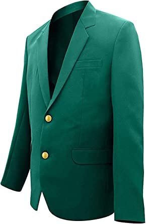 Casual Blazer Coat Slim Fit Sports Golf Green Cotton Jacket for Men's
