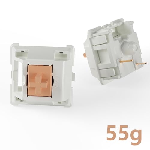 YMKPVR Interruptor de teclado MMD Holy Panda 55 g, interruptor tátil pré-lubrificado de 3 pinos, com