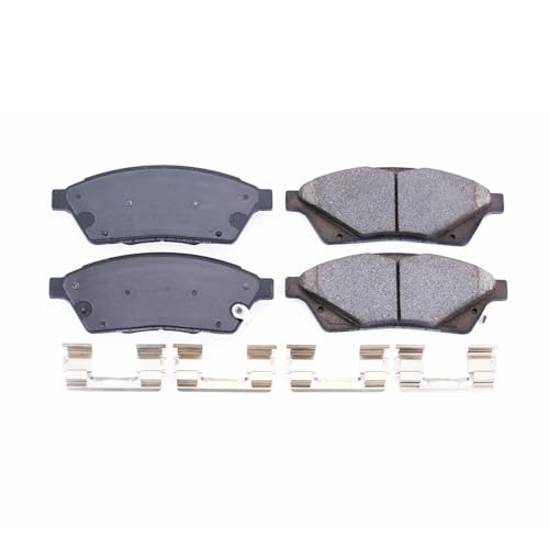 Image of PowerStop Front Brake Pads for Cadillac SRX 2010-16 | Saab 9-4X 2011 - Z17 Ceramic Brake Pads with Installation Hardware, 17-1422
