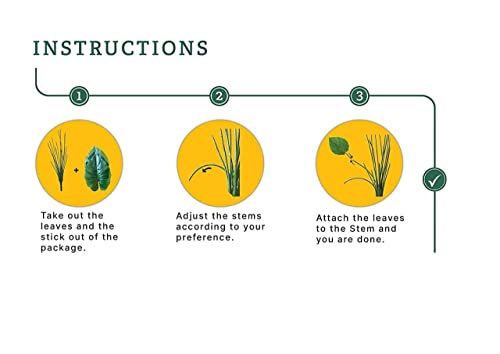 BK MART Natural Looking 12 Leaves Areca Palm Indoor Plant for Home/Shop/Office Decor/Gifting Artificial Plant with Pot (60 cm, Green), Rubber