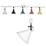 Jiya ダクトレール スポットライト E26口金 ダクトレール用照明器具 ライティングレール レール照明 インテリア照明 360度回転 角度調節可 LED電球対応 北欧 リビング ダイニング (白色*1個セット、電球別売)