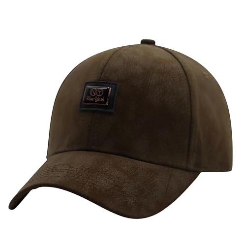 Image of kill off Premium Men's Leather Baseball Cap with Embroidered Patch, Adjustable Fit, Lightweight Comfortable Casual Wear Hat
