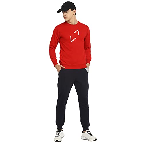 Image of YUUKI-Mens Poly PT RN Sweat-RED