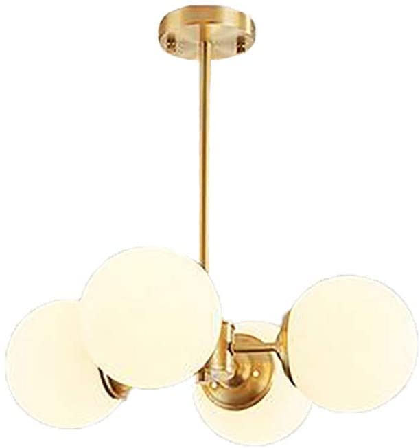 Suspension moléculaire E27 en cuivre pur style luxe pour salle à manger