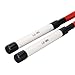 Drumstick Brush, Plastic Material 2PCS Wear Nylon Drum Brushes Non Slip Design for Percussion Instrument (Blue White) (White and Red)