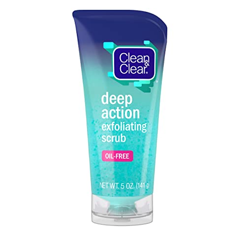 image for Clean & Clear Oil-Free Deep Action Exfoliating Facial Scrub, Cooling D