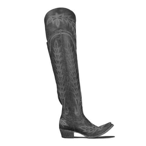 olomisa Over the Knee Cowboy Boots for Women Embroidery Cowgirl Boots Chunky Heel Side Zipper Boots Thigh High Western Boots3