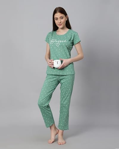 Image of DZZO Women's Cotton Printed Night Suit