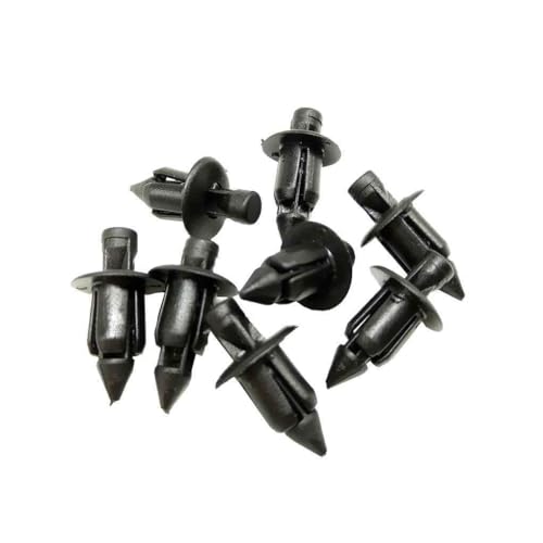 mophrati 50個のユニバーサルカーフェンダーリテーナークリップ車両プラスチックファスナーリベット6mm穴アクセサリー用プッシュピン