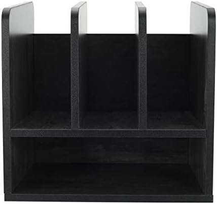 EasyPAG Wood Desktop A4 File Holder Folder Organiser Magazine Storage Rack Versatile Desk Tidy Filing Tray,Grey,324x324x252mm,Upgrade