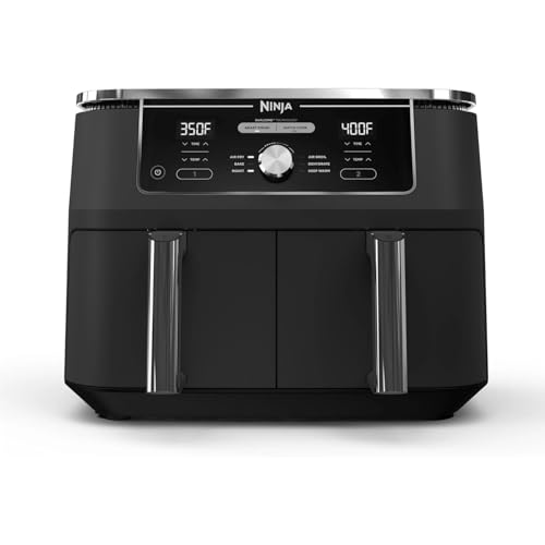 Ninja Foodi 6-in-1 10qt XL 2-Basket Air Fryer with DualZone Technology Air Fry, Air Broil, Roast, Reheat, Dehydrate, Bake; Independent Cooking Zones; Dishwasher Safe