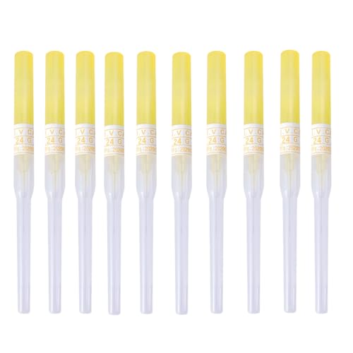 SUMPIGGER Catheter Piercing Needles 10Pcs 24 Gauge Ear Nose Piercing Needles IV Catheter Needles for Piercing Cleaned Body Tattoo Tools Piercing Kit Piercing Supplies
