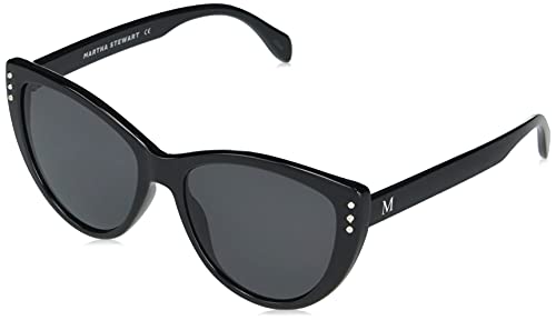 Martha Stewart womens Ms117 Glamorous Uv400 Protective Cat Eye Sunglasses - Timeless Gifts for Her, 55mm Cat Eye Sunglasses
