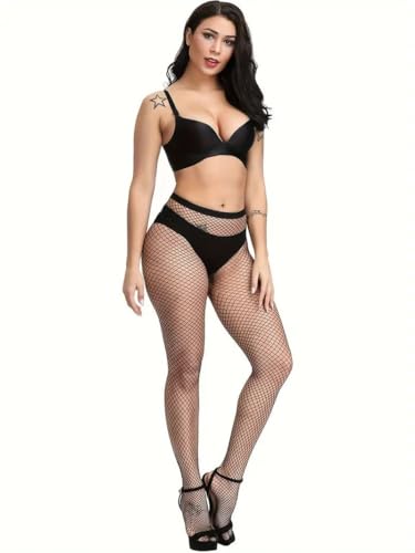 Boolavard Fishnet Stockings, High Waist Tights for Women, Fish Net Tights Ladies Plus Size One Size Fit All3