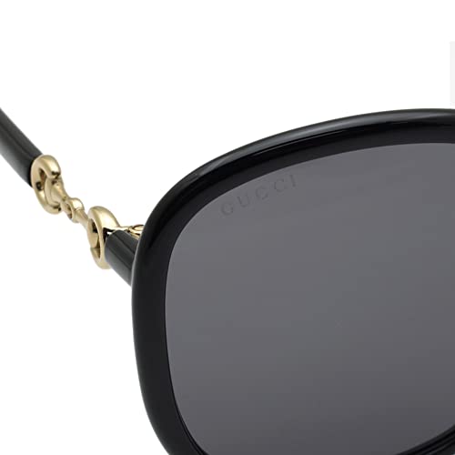 Gucci Black Frame Grey Lens Sunglasses4